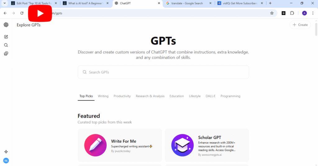 AI Tools For Youtubers